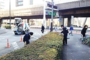cleanup activities once a month in Shibuya's Nampeidai-cho neighborhood