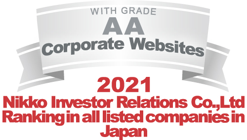 WITH GRADE AAA Corporate Websites 2020 Nikko Investor Relations Co.,Ltd. Ranking in all listed companies in Japan